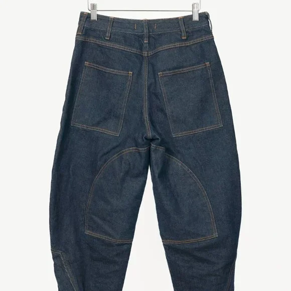 Tibi Earl Dark Denim Indigo Barrel Jeans - Picture 3 of 12